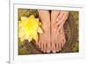 Pedicure and Manicure Spa with Beautiful Flowers-BVDC-Framed Photographic Print