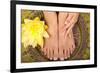 Pedicure and Manicure Spa with Beautiful Flowers-BVDC-Framed Photographic Print