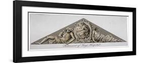 Pediment of Guy's Hospital, Southwark, London, C1800-null-Framed Giclee Print