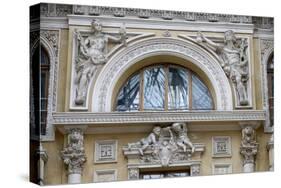 Pediment with Lunette-null-Stretched Canvas