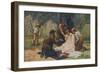 Pedlar Sells Cloth, 1880-Fred Morgan-Framed Art Print