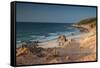 Pedra Furada Near Jericoacoara, at Sunset-Alex Saberi-Framed Stretched Canvas