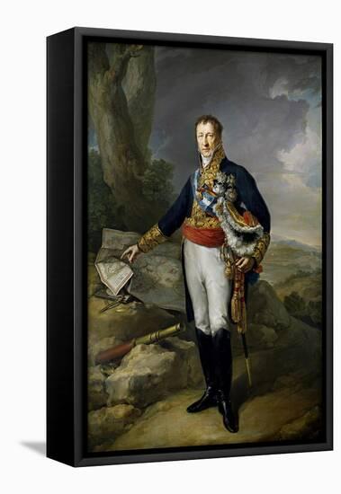 Pedro Alcantara Álvarez de Toledo y Salm Salm, 13th Duke of the Infantado , 1827.-Vicente López Portaña-Framed Stretched Canvas