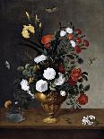 Flower Vase and Crystal Vessel, 1663-Pedro De Camprobin-Mounted Giclee Print