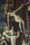 Descent from the Cross' (detail), 1547, Spanish School, Oil on panel, P03017-Pedro Machuca-Framed Poster