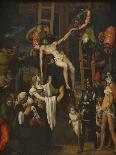 Descent from the Cross' (detail), 1547, Spanish School, Oil on panel, P03017-Pedro Machuca-Framed Stretched Canvas