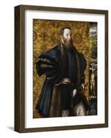 Pedro Maria Rossi, or Roscio, Count of San Segundo, 1535-1538-Parmigianino-Framed Giclee Print