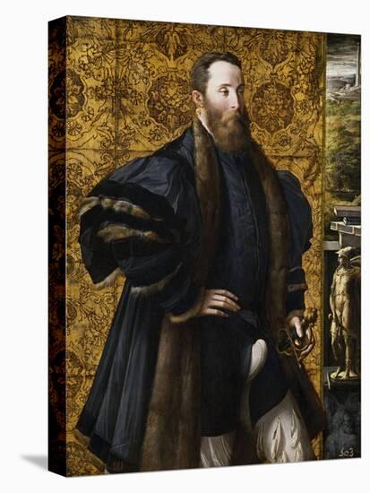 Pedro Maria Rossi, or Roscio, Count of San Segundo, 1535-1538-Parmigianino-Stretched Canvas