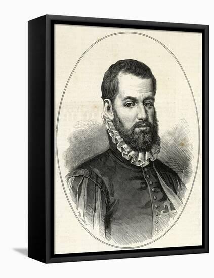 Pedro Menendez De Aviles (1519-1574). Engraving.-Tarker-Framed Stretched Canvas