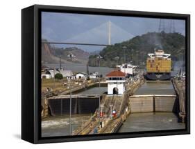 Pedro Miguel Locks, Panama Canal, Panama, Central America-Richard Cummins-Framed Stretched Canvas