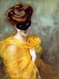 Portrait of a Lady with a Mask (Oil on Canvas)-Pedro Ribera-Giclee Print