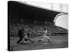 Pee Wee Reese Bats for the Brooklyn Dodgers During a Dodgers-Braves Game at Miami Stadium-null-Stretched Canvas