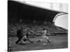 Pee Wee Reese Bats for the Brooklyn Dodgers During a Dodgers-Braves Game at Miami Stadium-null-Stretched Canvas