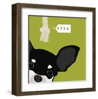 Peek-a-Boo Chihuahua-Yuko Lau-Framed Art Print