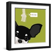 Peek-a-Boo Chihuahua-Yuko Lau-Framed Art Print