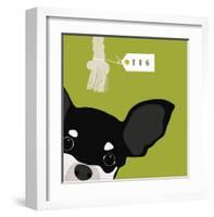 Peek-a-Boo Chihuahua-Yuko Lau-Framed Art Print