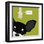 Peek-a-Boo Chihuahua-Yuko Lau-Framed Art Print