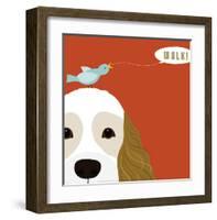 Peek-a-Boo Cocker Spaniel-Yuko Lau-Framed Art Print