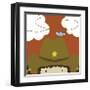 Peek-a-Boo Cowgirl-Yuko Lau-Framed Art Print