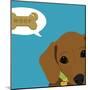 Peek-a-Boo Dachsund-Yuko Lau-Mounted Art Print