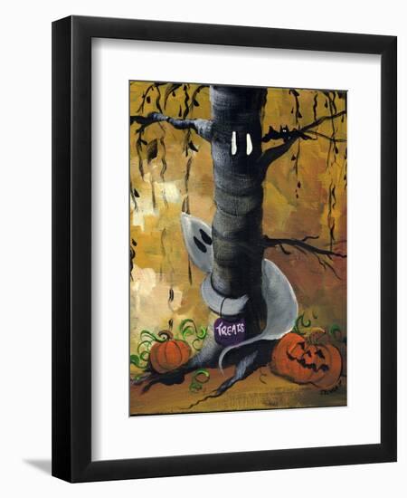 Peek A Boo Ghost & Jack O Lantern-sylvia pimental-Framed Art Print