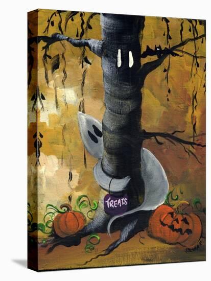 Peek A Boo Ghost & Jack O Lantern-sylvia pimental-Stretched Canvas