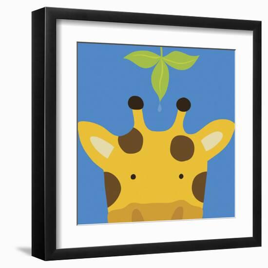 Peek-a-Boo Giraffe-Yuko Lau-Framed Art Print