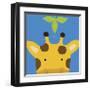 Peek-a-Boo Giraffe-Yuko Lau-Framed Art Print