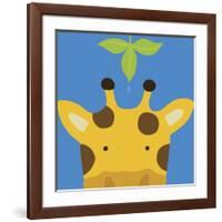 Peek-a-Boo Giraffe-Yuko Lau-Framed Art Print