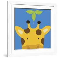 Peek-a-Boo Giraffe-Yuko Lau-Framed Art Print