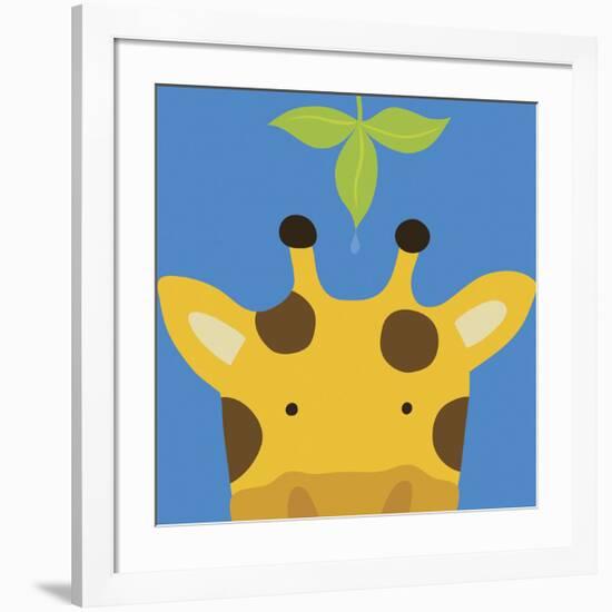 Peek-a-Boo Giraffe-Yuko Lau-Framed Art Print