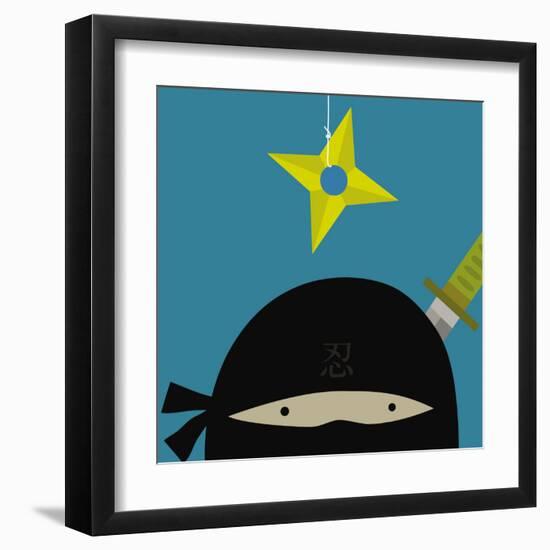 Peek-a-Boo Heroes: Ninja-Yuko Lau-Framed Art Print