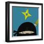 Peek-a-Boo Heroes: Ninja-Yuko Lau-Framed Art Print