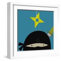 Peek-a-Boo Heroes: Ninja-Yuko Lau-Framed Art Print