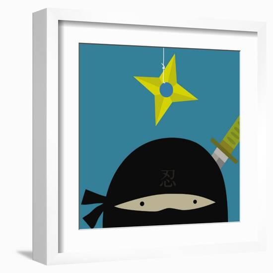 Peek-a-Boo Heroes: Ninja-Yuko Lau-Framed Art Print