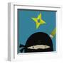 Peek-a-Boo Heroes: Ninja-Yuko Lau-Framed Art Print