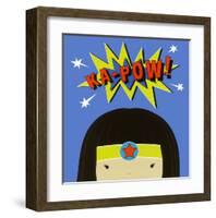 Peek-a-Boo Heroes: Supergirl-Yuko Lau-Framed Art Print