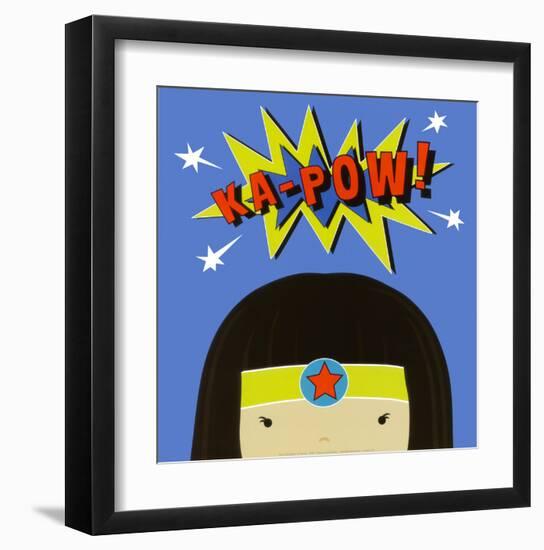 Peek-a-Boo Heroes: Supergirl-Yuko Lau-Framed Art Print