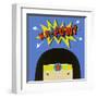 Peek-a-Boo Heroes: Supergirl-Yuko Lau-Framed Art Print