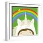 Peek-a-Boo Heroes: Unicorn-Yuko Lau-Framed Art Print