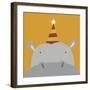 Peek-a-Boo Hippo-Yuko Lau-Framed Art Print