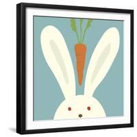 Peek-a-boo I- Rabbit-Yuko Lau-Framed Art Print