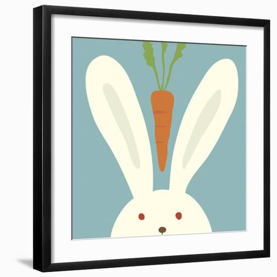 Peek-a-boo I- Rabbit-Yuko Lau-Framed Art Print