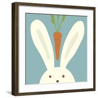 Peek-a-boo I- Rabbit-Yuko Lau-Framed Art Print