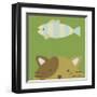 Peek-a-boo II- Cat-Yuko Lau-Framed Art Print