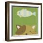 Peek-a-boo II- Cat-Yuko Lau-Framed Art Print