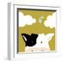 Peek-a-boo III - Cow-Yuko Lau-Framed Art Print