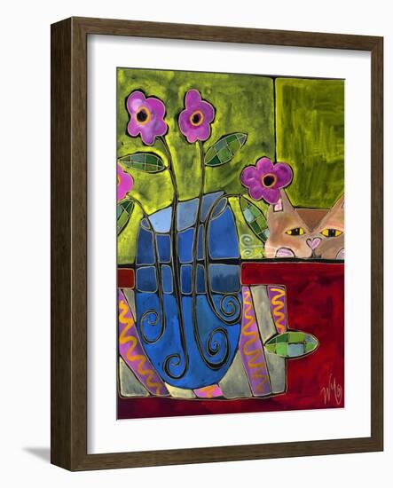 Peek a Boo Kitty Cat-Wyanne-Framed Giclee Print