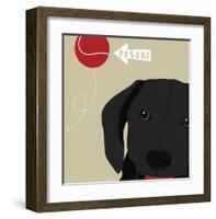 Peek-a-Boo Labrador-Yuko Lau-Framed Art Print