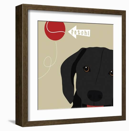 Peek-a-Boo Labrador-Yuko Lau-Framed Art Print